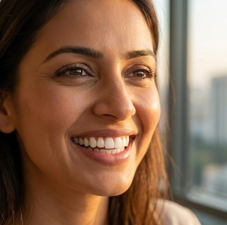 Smiling patient after orthodontic treatment at Aspen Dental Care