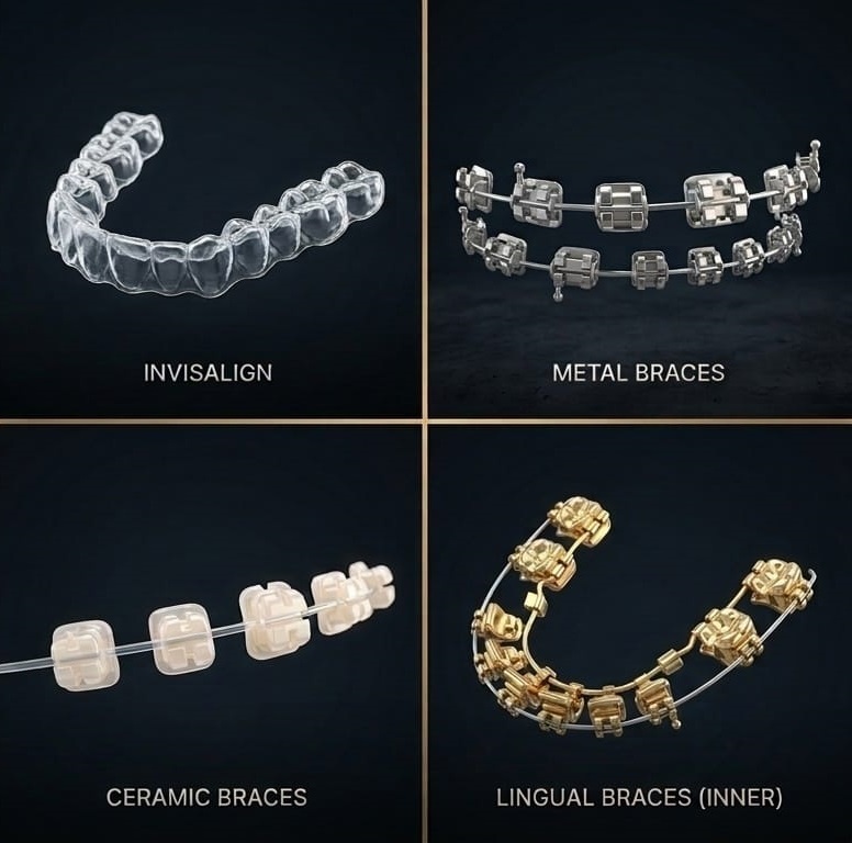 Types of orthodontic braces compared
